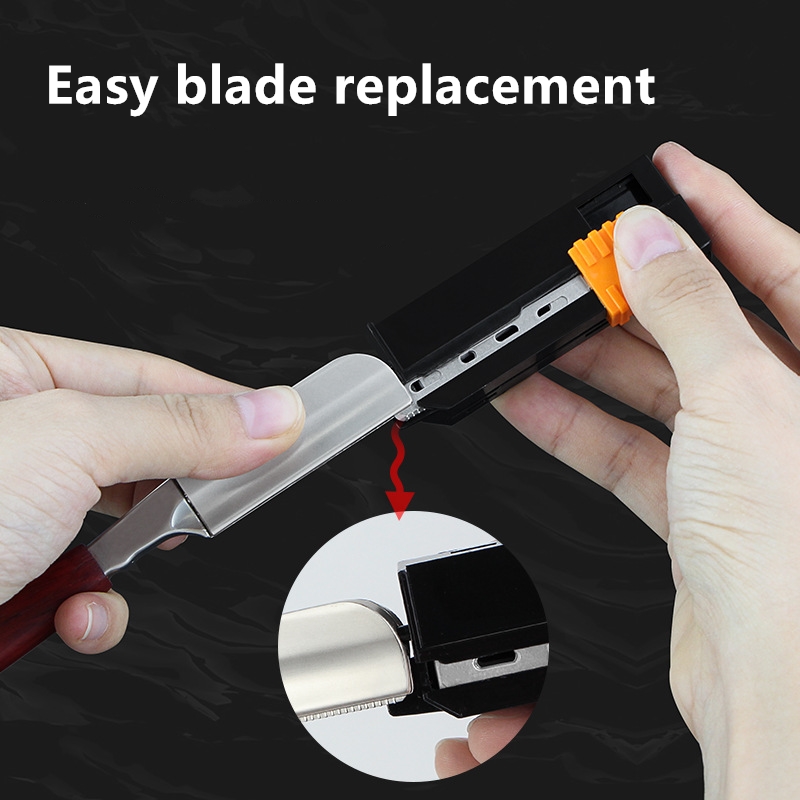 Men's Shaving Razor Blades Straight Edge Barber Razor for Face Body  Stainless Steel  Old-Fashioned Feather Single-Edged Replacement Razor 15 Blades(Optional)