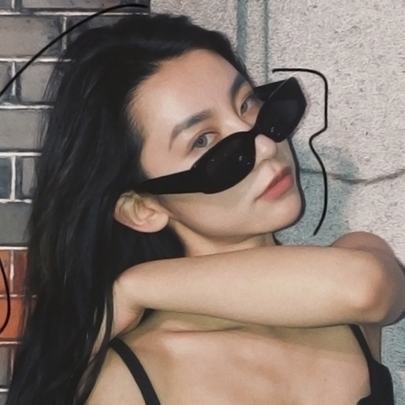 European And American Fashion Square Sunglasses Street Style Anti-Ultraviolet