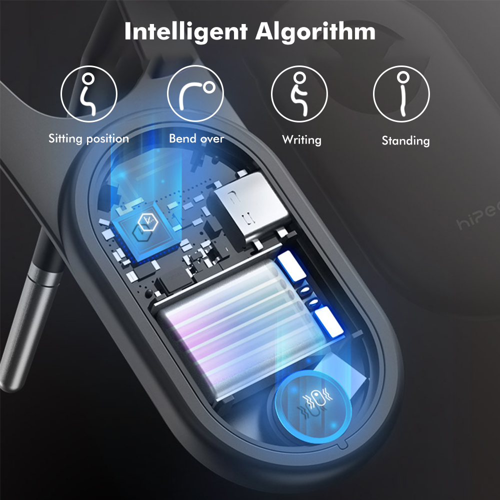 Hipee Intelligent Posture Correction Device Smart Reminder Correct Posture Wear Back Posture Training Monitoring Corrector Adult and Child Real-time Monitoring Correct Sitting Posture