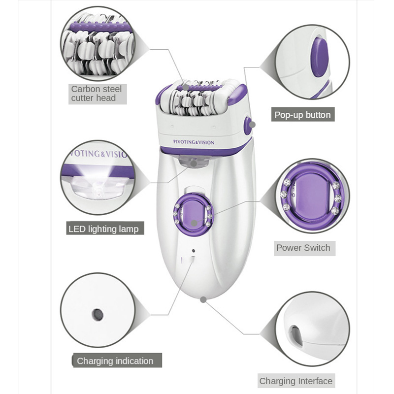 Mini 2 In 1 Hair Removal Machine Electric Rechargeable Female Epilator Women Lady Shaving Trimmer Bikini Legs Body Depilador