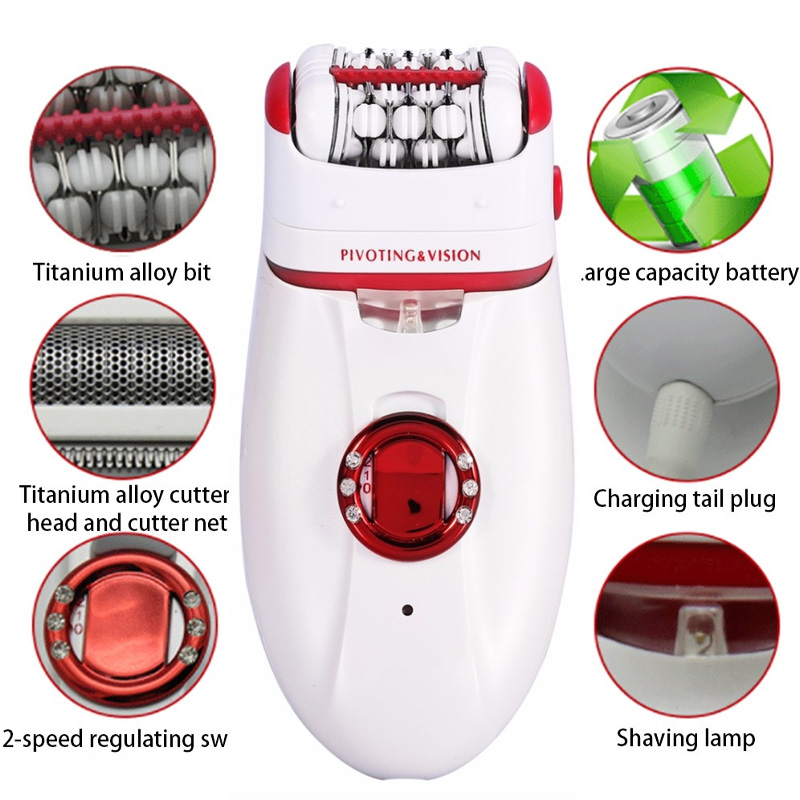 Mini 2 In 1 Hair Removal Machine Electric Rechargeable Female Epilator Women Lady Shaving Trimmer Bikini Legs Body Depilador
