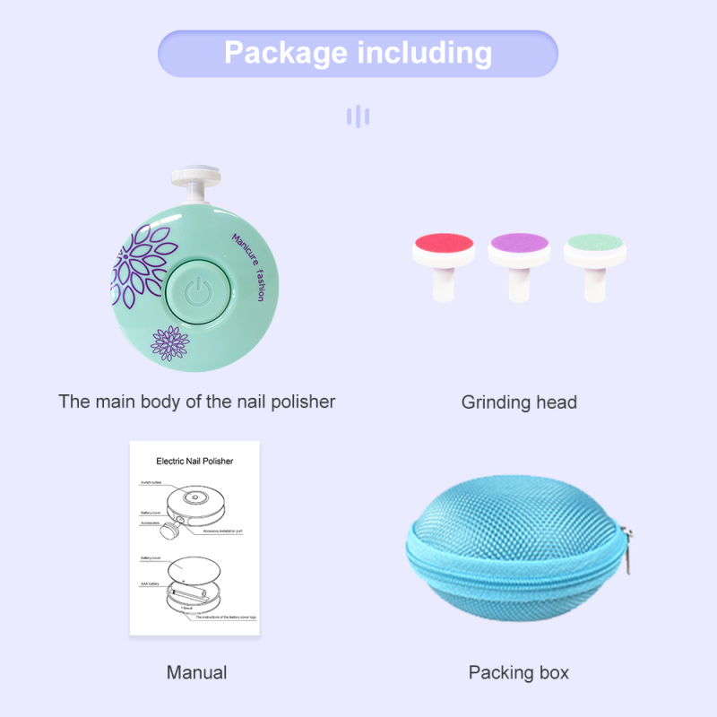 Electric Baby Nail Trimmer Kid Nail Polisher Tool Baby Manicure Scissors Baby Hygiene Kit Baby Nail Clipper Cutter For Newborn