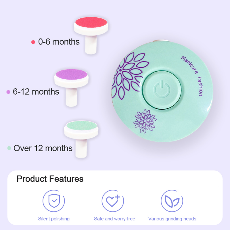 Electric Baby Nail Trimmer Kid Nail Polisher Tool Baby Manicure Scissors Baby Hygiene Kit Baby Nail Clipper Cutter For Newborn