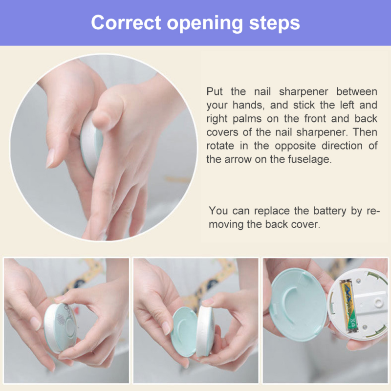 Electric Baby Nail Trimmer Kid Nail Polisher Tool Baby Manicure Scissors Baby Hygiene Kit Baby Nail Clipper Cutter For Newborn