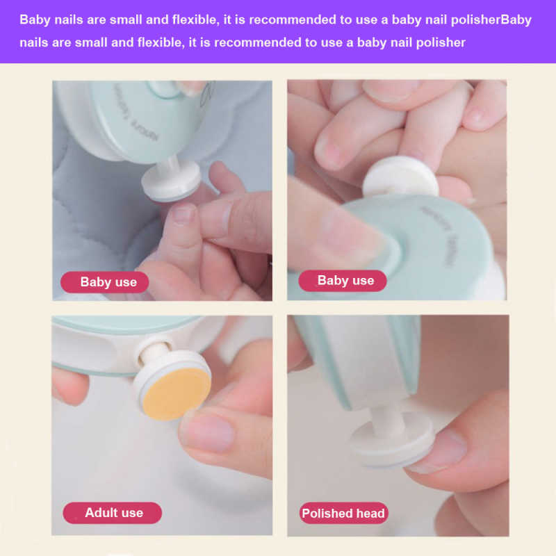 Electric Baby Nail Trimmer Kid Nail Polisher Tool Baby Manicure Scissors Baby Hygiene Kit Baby Nail Clipper Cutter For Newborn