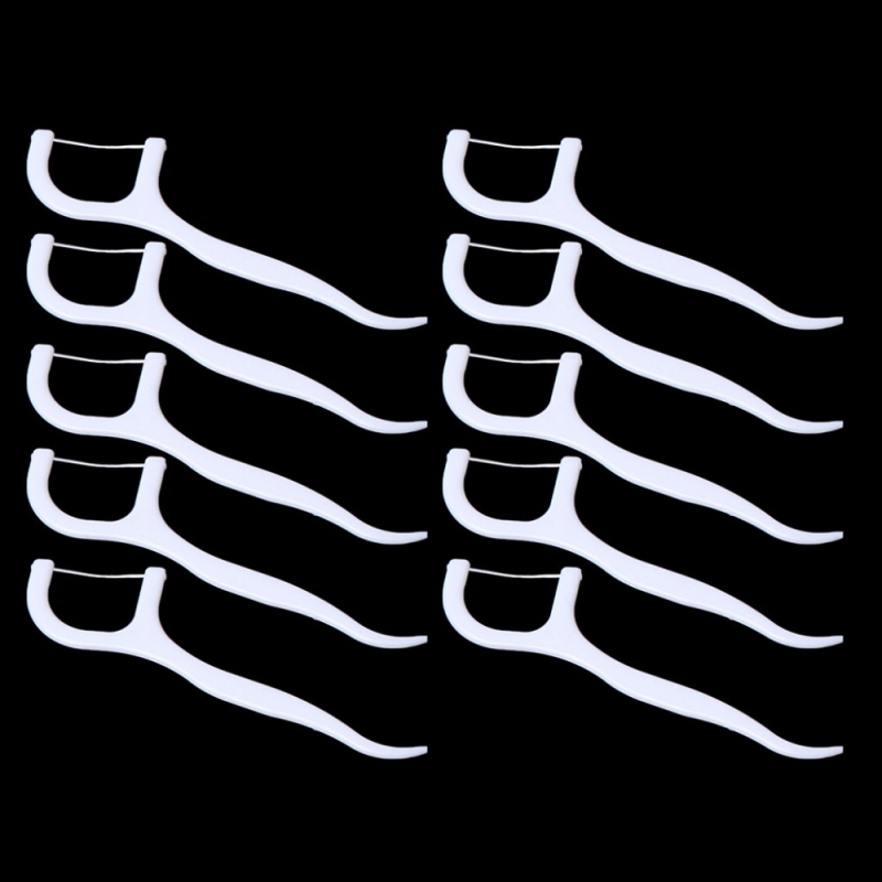 50 Pieces Dental Floss Bleaching Picks Teeth Toothpicks Stick Tooth Clean Oral Care 7.5cm