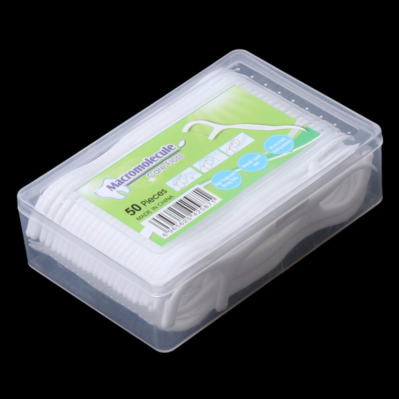 50 Pieces Dental Floss Bleaching Picks Teeth Toothpicks Stick Tooth Clean Oral Care 7.5cm