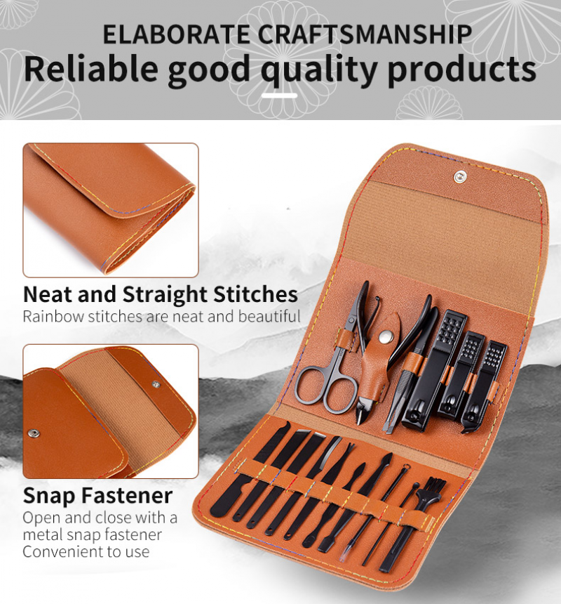 New Arrival 12pcs 16pcs/set Nail Clipper Manicure Set High Quality Stainless Nail Cutter Pedicure Scissor Cuticle Nipper Nail Tools Personal Care Kit