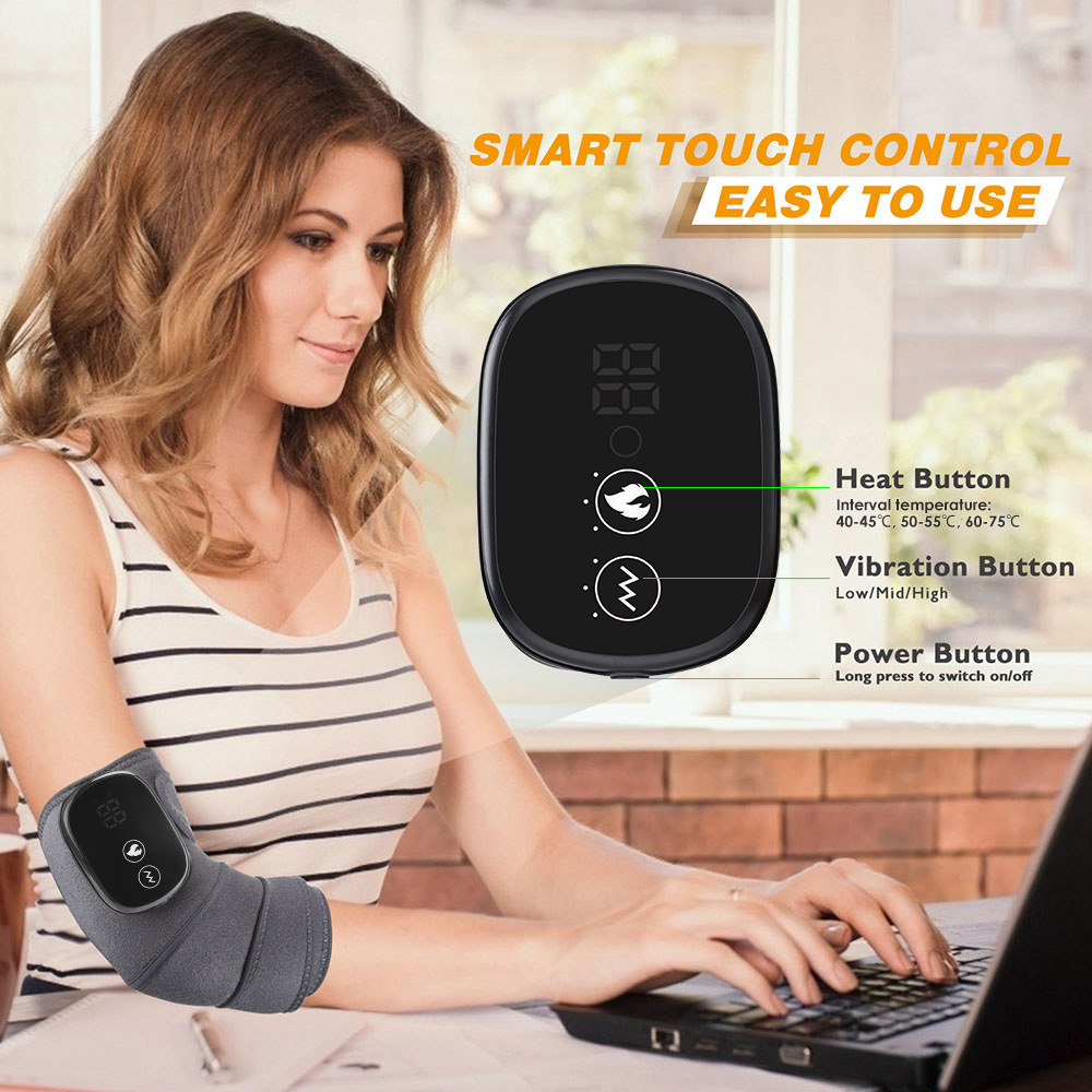 New Arrival 3 in 1 Electric Heating Vibration Knee Massager Far Infrared Joint Brace Support Vibrador Back Shoulder Massage Knee Pain Relief Massager