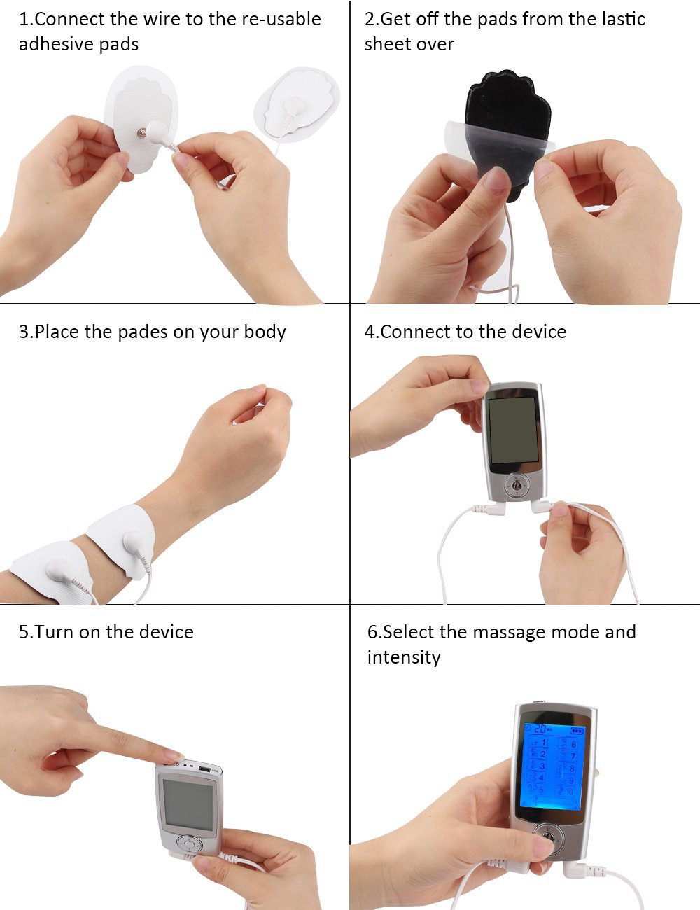 15 Modes Pain Relief Tens Device Physical Therapy Machine Menstrual Pain Relief For Women 4 Channel TENS Unit LCD Display Muscle Stimulator Body Massager