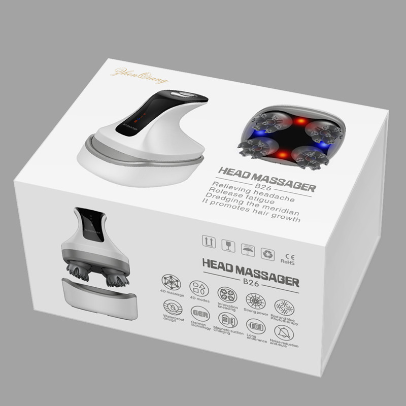 New Arrival 4D Electric Head Massager Wireless Scalp Massage IPX7 Waterproof Promote Hair Growth Body Deep Tissue Kneading Massager