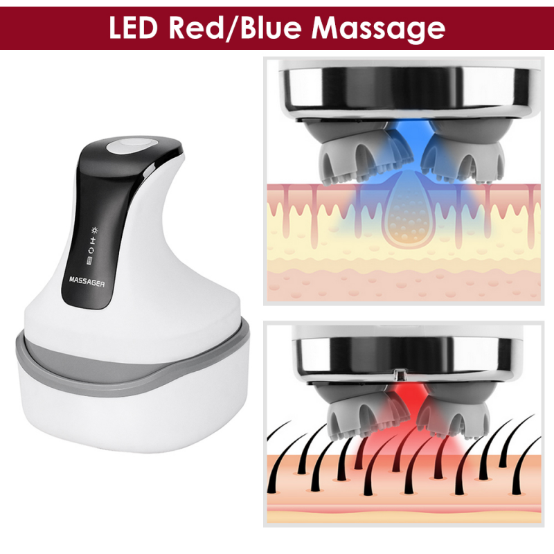 New Arrival 4D Electric Head Massager Wireless Scalp Massage IPX7 Waterproof Promote Hair Growth Body Deep Tissue Kneading Massager