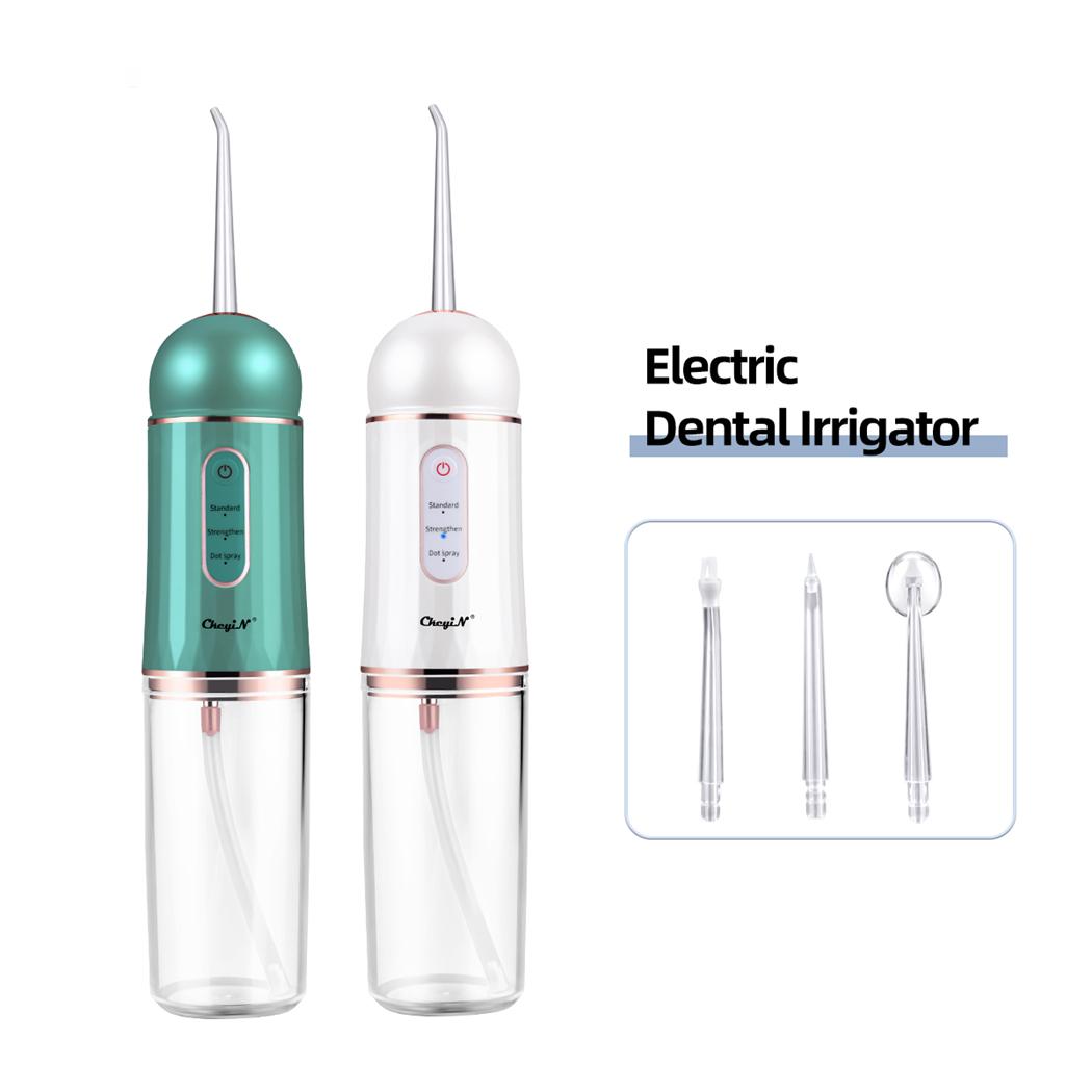 New Arrival Oral Irrigator USB Rechargeable Water Flosser Portable Dental Water Jet 230ML Water Tank Waterproof Teeth Cleaner With 4 Nozzles