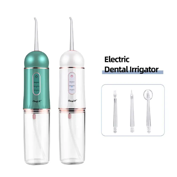 New Arrival Oral Irrigator USB Rechargeable Water Flosser Portable Dental Water Jet 230ML Water Tank Waterproof Teeth Cleaner With 4 Nozzles
