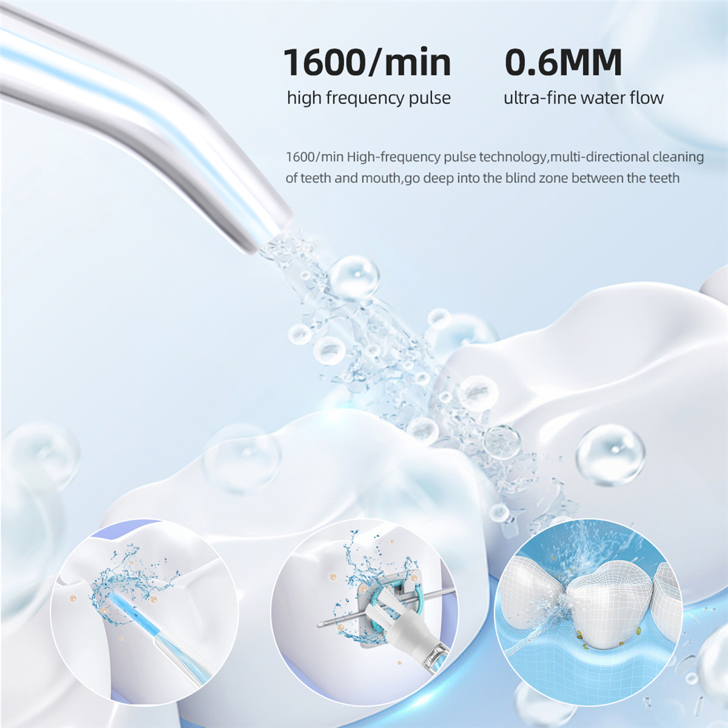 New Arrival Oral Irrigator USB Rechargeable Water Flosser Portable Dental Water Jet 230ML Water Tank Waterproof Teeth Cleaner With 4 Nozzles