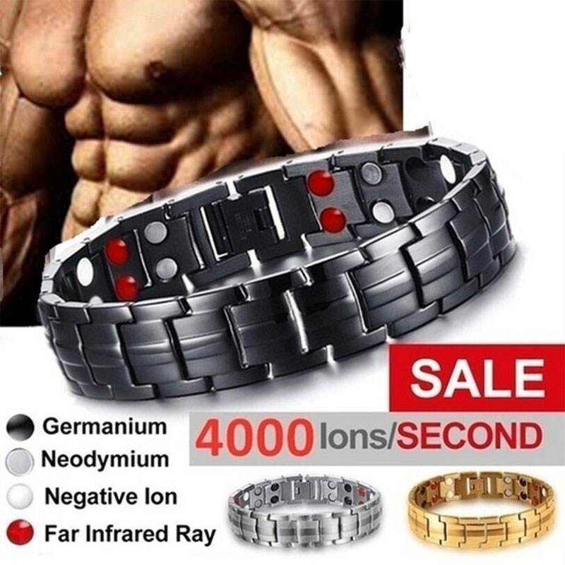 Men's Bracelets Energy Magnetic Tourmaline Bracelet Health Care Jewelry For Women Bracelets Bangle Slimming Product