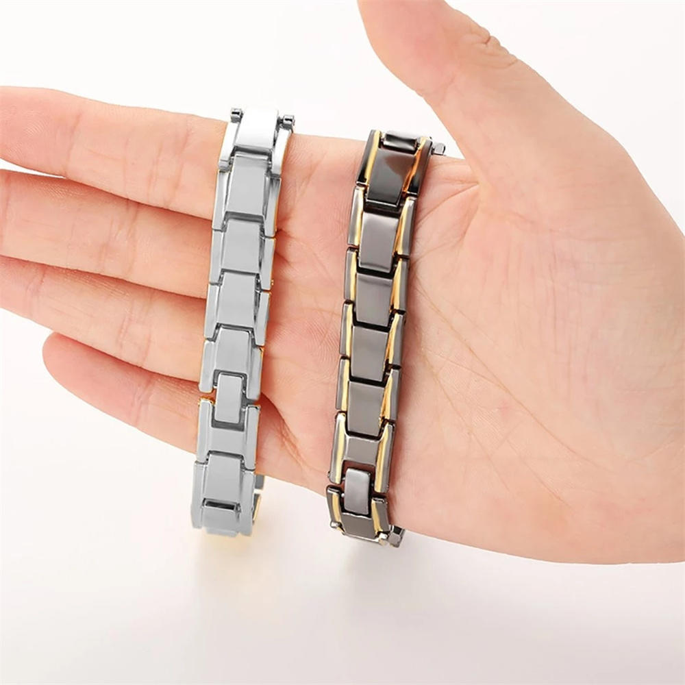 Men's Bracelets Energy Magnetic Tourmaline Bracelet Health Care Jewelry For Women Bracelets Bangle Slimming Product