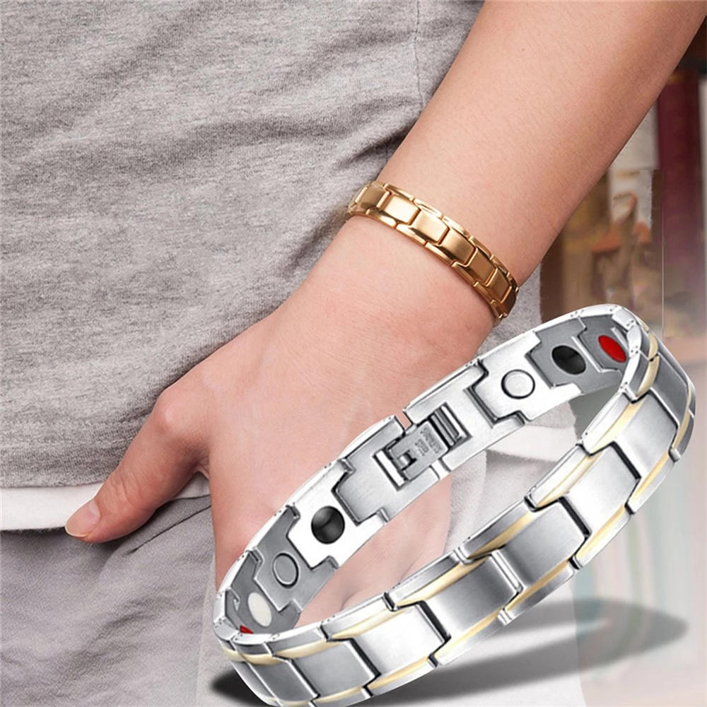 Men's Bracelets Energy Magnetic Tourmaline Bracelet Health Care Jewelry For Women Bracelets Bangle Slimming Product