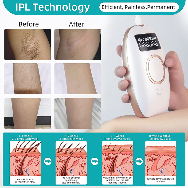 New Arrival Laser Epilator 990,000 Flashes IPL Hair Removal Women Shaver Laser Permanent Epilator Women Painless Photoepilator