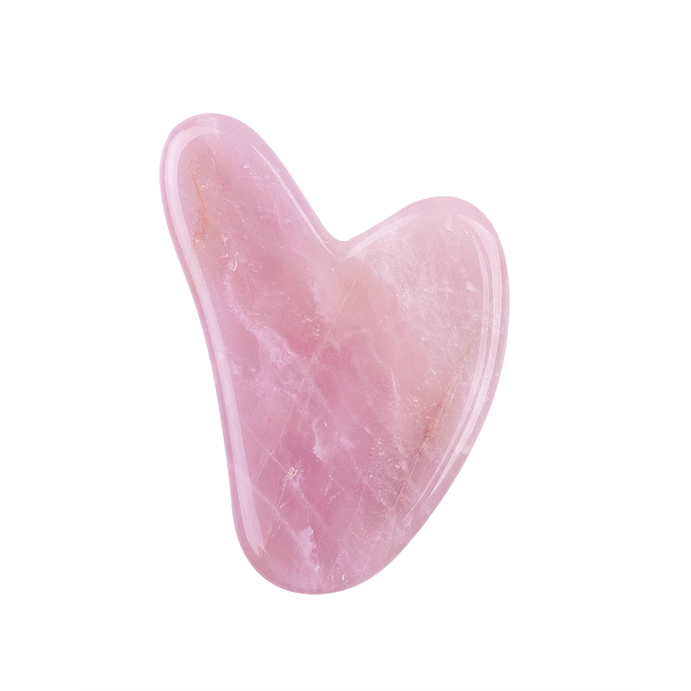 New Arrival Natural Stone Ice Rose Quartz Guasha Massager V Face Board Facial Neck Therapy Scraper Health Care Gua Sha Massager Beauty Care