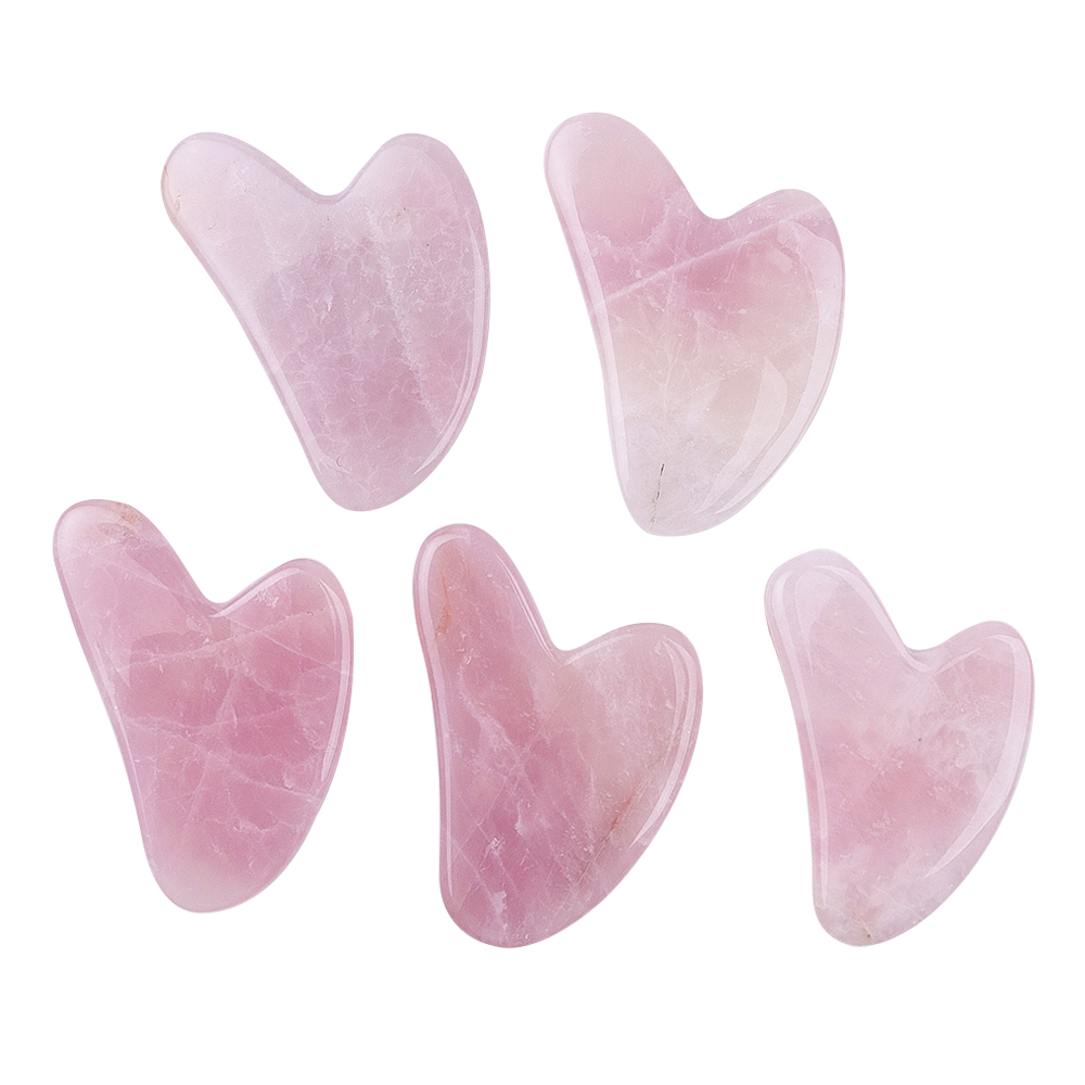 New Arrival Natural Stone Ice Rose Quartz Guasha Massager V Face Board Facial Neck Therapy Scraper Health Care Gua Sha Massager Beauty Care