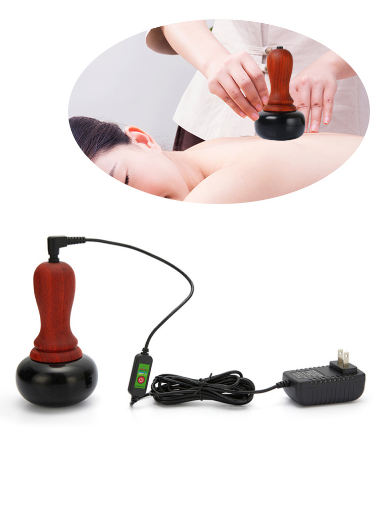 Hot Stone Electric Gua Sha Massager Natural Stone Needle Guasha Scraping Back Neck Face Massage Relax Muscles Skin Lift Care Spa