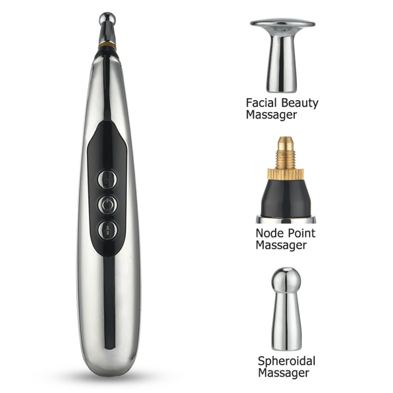 New Arrival Electric Acupuncture Pen Tens Massage USB Charging Meridian Energy Laser Therapy Pen Pain Relief Mini Stimulation Massager 9 gears massage intensity