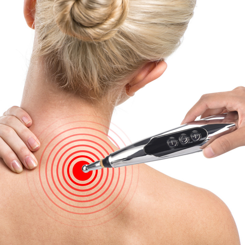 New Arrival Electric Acupuncture Pen Tens Massage USB Charging Meridian Energy Laser Therapy Pen Pain Relief Mini Stimulation Massager 9 gears massage intensity