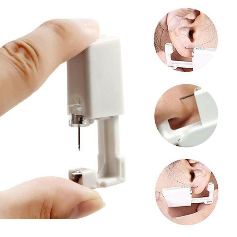1pc Disposable Ear Piercing Device, Low Pain Piercing Artifact, Hypoallergenic Ear Nail Gun Piercing, Professional Painless Ear Piercing, Automatic Hand-piercing Tool