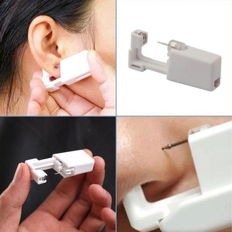 1pc Disposable Ear Piercing Device, Low Pain Piercing Artifact, Hypoallergenic Ear Nail Gun Piercing, Professional Painless Ear Piercing, Automatic Hand-piercing Tool