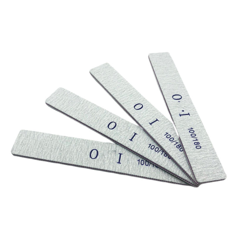 10Pcs/lot Nail File 100/180 Professional Double Side Sandpaper Strong Thick Sanding Buffer Files Grey Sandpaper Nail File Wood