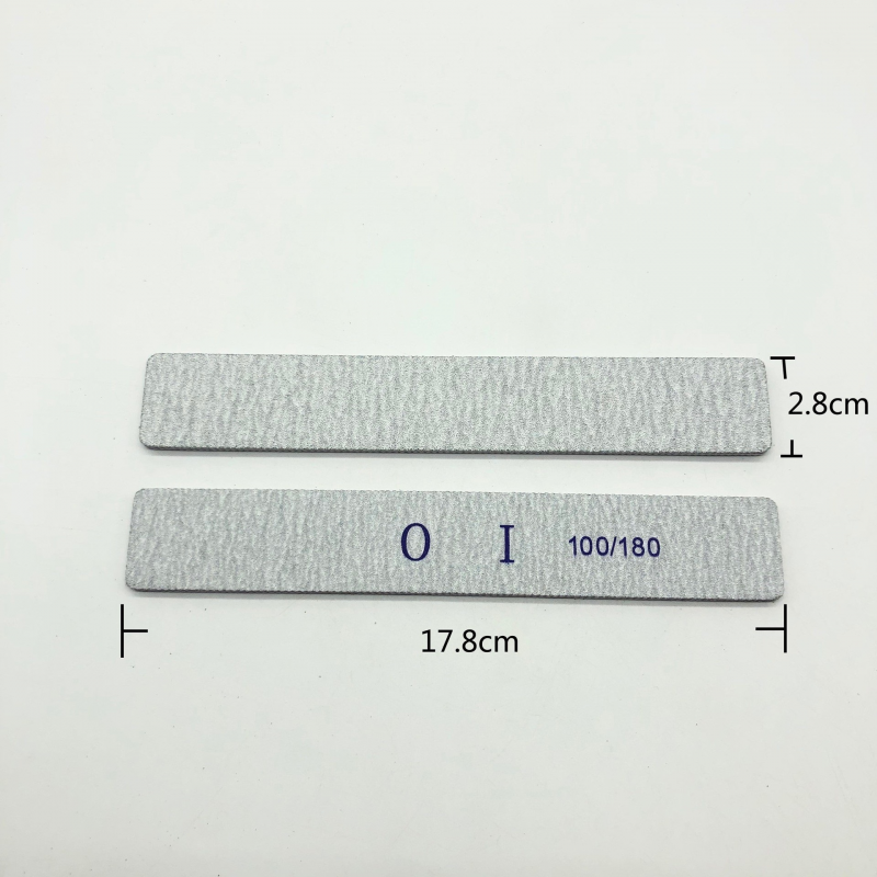 10Pcs/lot Nail File 100/180 Professional Double Side Sandpaper Strong Thick Sanding Buffer Files Grey Sandpaper Nail File Wood