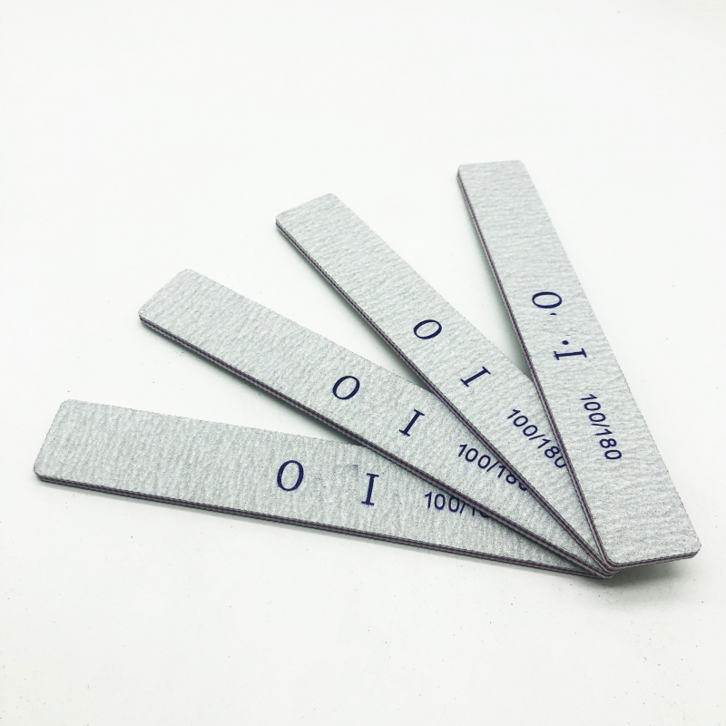 10Pcs/lot Nail File 100/180 Professional Double Side Sandpaper Strong Thick Sanding Buffer Files Grey Sandpaper Nail File Wood