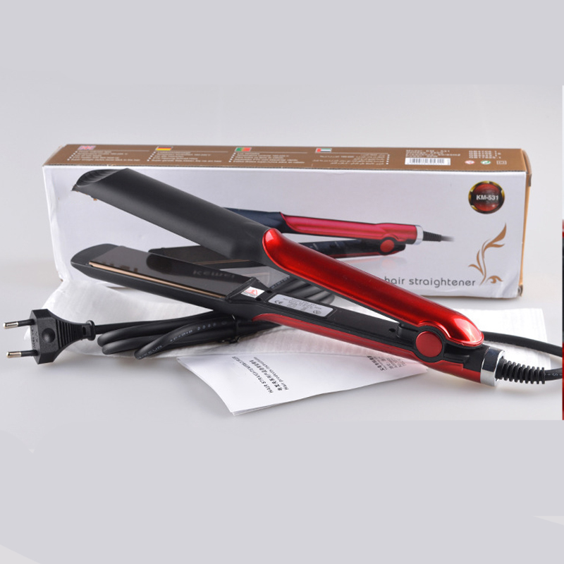 Professional Hair Straightener Titanium Porttable Fashion Style Plate Perm Flat Hair Iron Wet / Dry Wide Plates Fast Heating Hair Styling