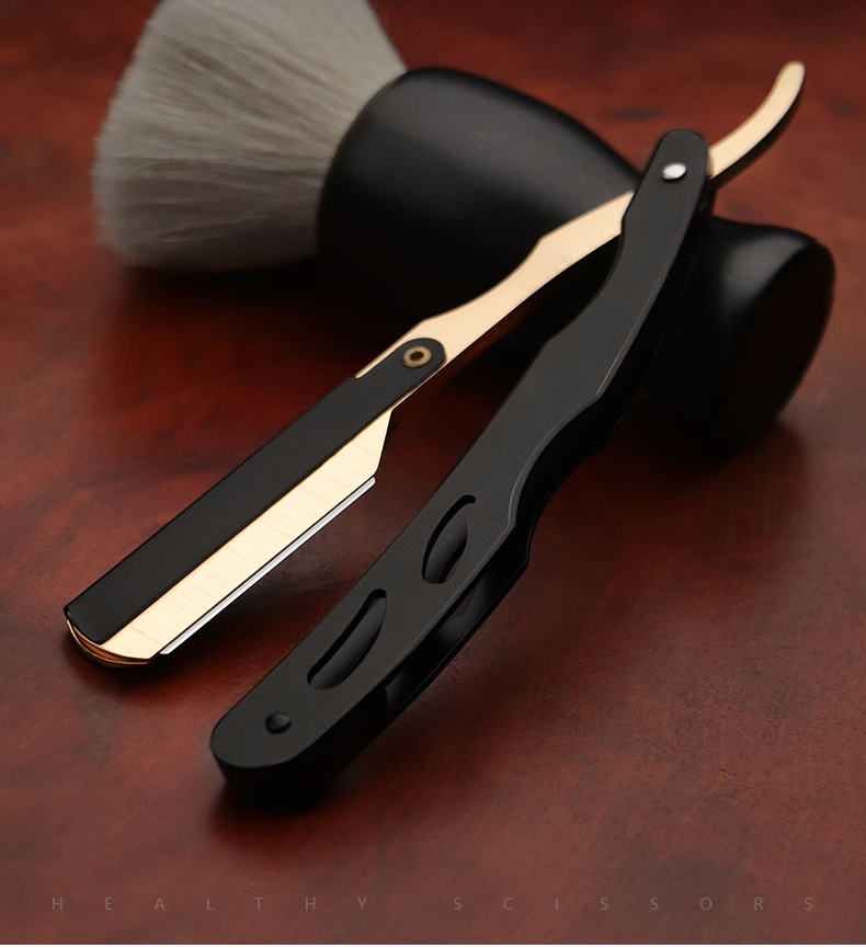 Colourful Professional Manual Shaver Straight Edge Stainless Steel Sharp Barber Razor Folding Shaving Beard Cutter Wholesale