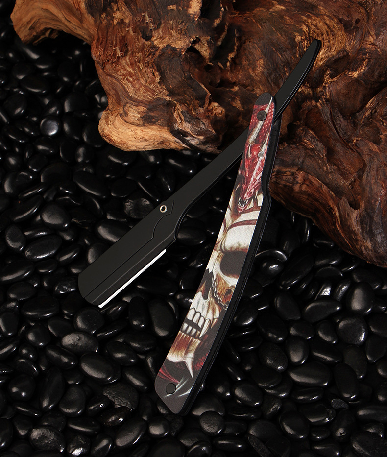 Colourful Professional Manual Shaver Straight Edge Stainless Steel Sharp Barber Razor Folding Shaving Beard Cutter Wholesale