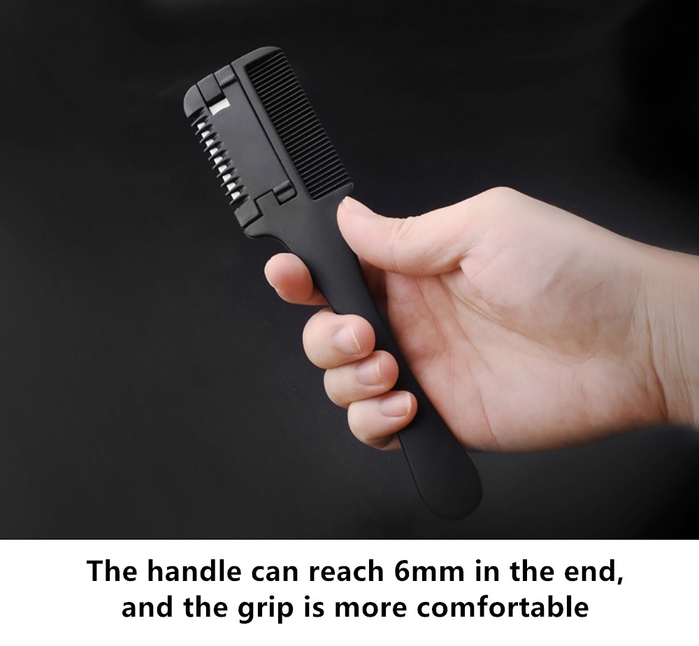 Hair Comb Carbon Hair Brush Professional Salon Hairdressing Barbers Handle Brush With Razor Blades DIY Styling Tools