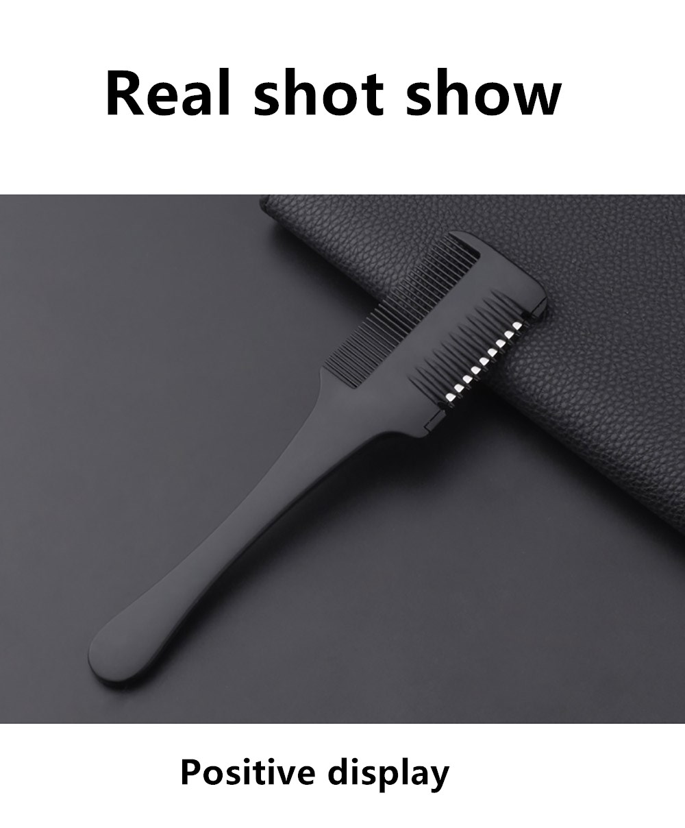 Hair Comb Carbon Hair Brush Professional Salon Hairdressing Barbers Handle Brush With Razor Blades DIY Styling Tools