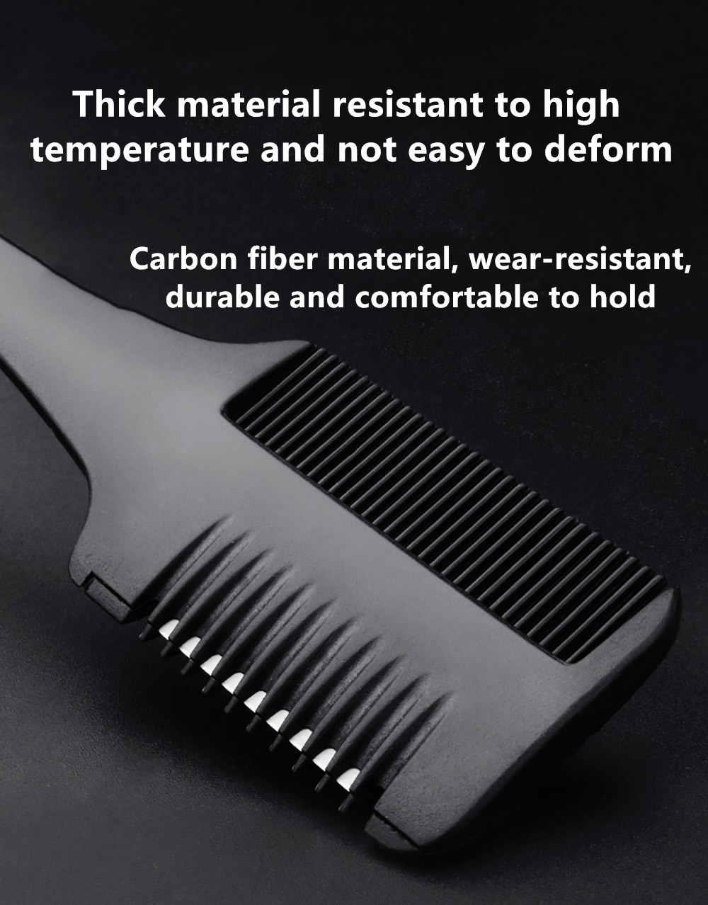 Hair Comb Carbon Hair Brush Professional Salon Hairdressing Barbers Handle Brush With Razor Blades DIY Styling Tools