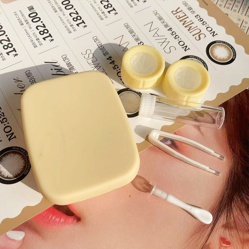 Contact Lenses Box Mirror Container Travel Kit Mini Contact Lens Case Pocket Portable Easy Carry Make Up Beauty Pupil Storage