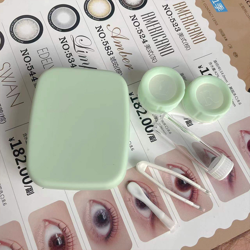 Contact Lenses Box Mirror Container Travel Kit Mini Contact Lens Case Pocket Portable Easy Carry Make Up Beauty Pupil Storage