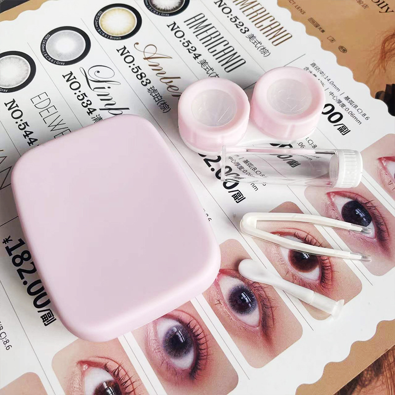 Contact Lenses Box Mirror Container Travel Kit Mini Contact Lens Case Pocket Portable Easy Carry Make Up Beauty Pupil Storage