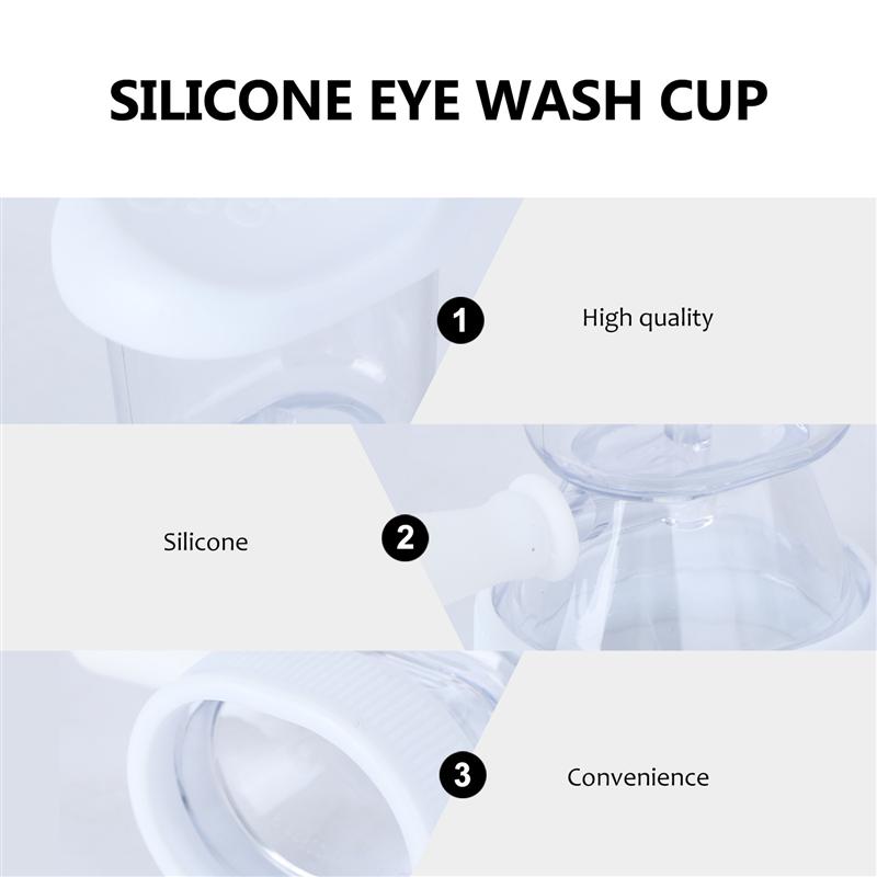 1pc Silicone Eye Wash Cup Soft Eye Cleaner Professional Eyewash Container for Men Women Students Random Color Make Up Beauty Pupil Storage