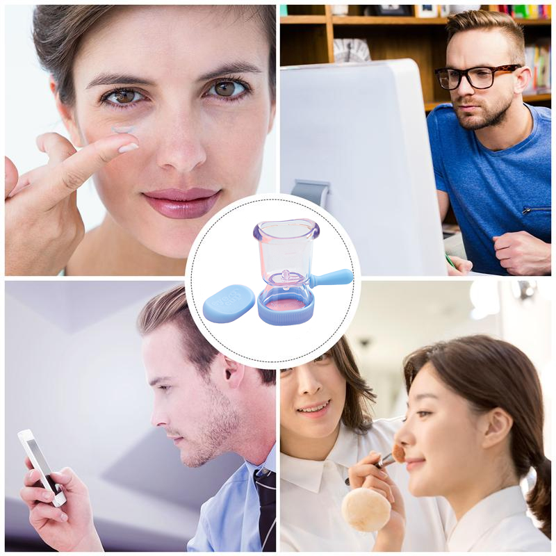 1pc Silicone Eye Wash Cup Soft Eye Cleaner Professional Eyewash Container for Men Women Students Random Color Make Up Beauty Pupil Storage