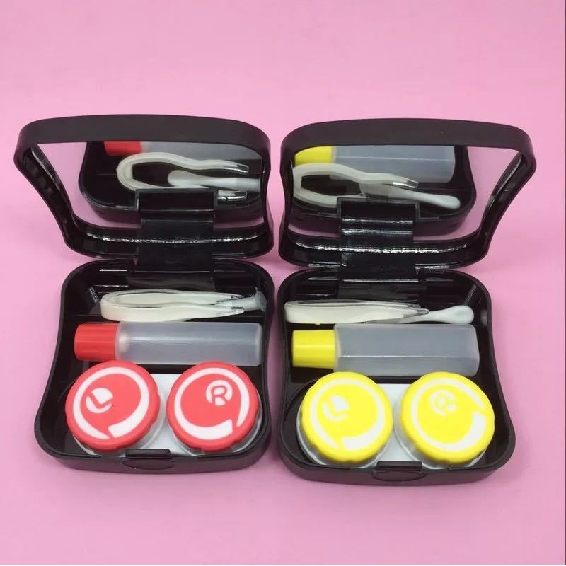 New Arrival Portable Holder Contact Lens Case with Mirror Lenses Box for Travel Container