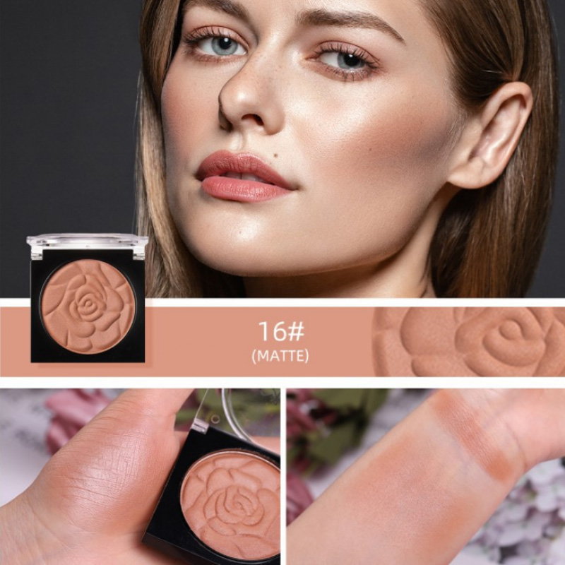 New Arrival Face Mineral Blush Baked Powder Palette Shimmer Matte Blushes Powder Women Facial Contour Shadow Pigment Blusher Cosmestics