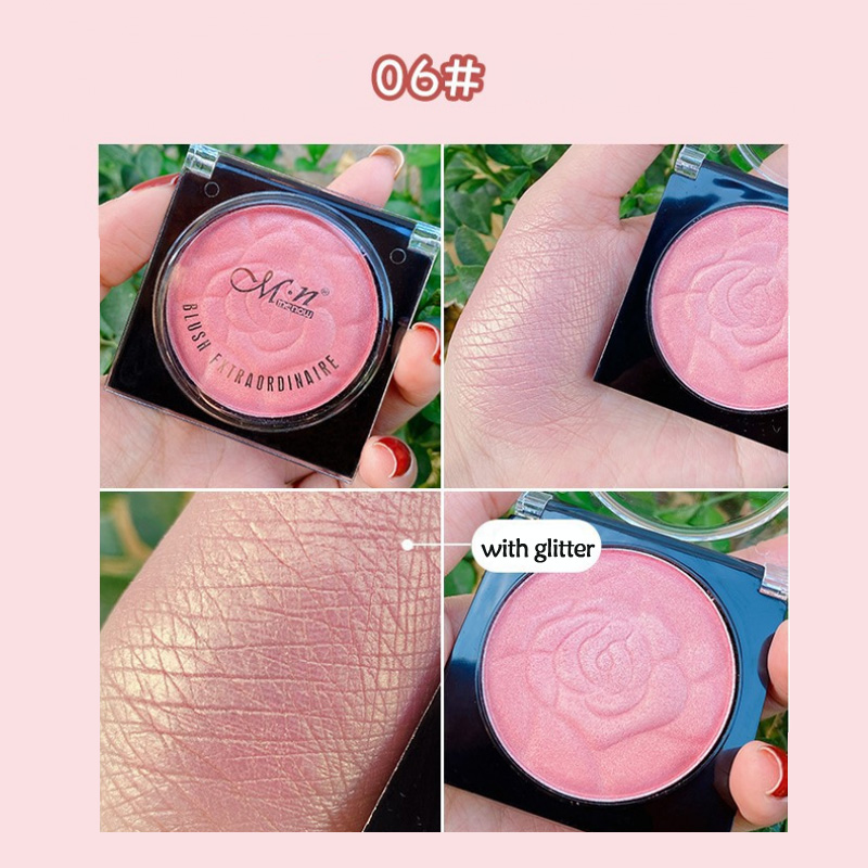 New Arrival Face Mineral Blush Baked Powder Palette Shimmer Matte Blushes Powder Women Facial Contour Shadow Pigment Blusher Cosmestics