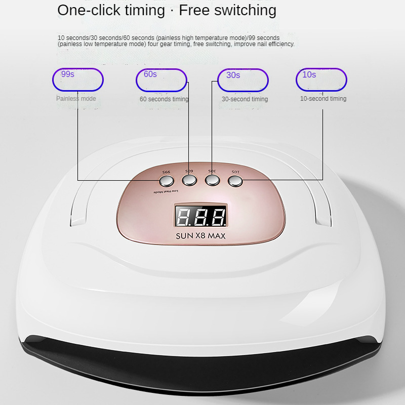 57LEDs Powerful UV LED Nail Dryer For Drying Nail Gel Polish 150W 4 Timers Portable Design With Large LCD Touch Screen Smart Sensor Nail Lamp