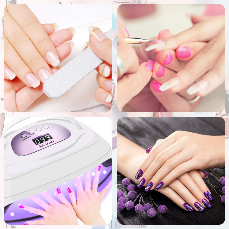 57LEDs Powerful UV LED Nail Dryer For Drying Nail Gel Polish 150W 4 Timers Portable Design With Large LCD Touch Screen Smart Sensor Nail Lamp
