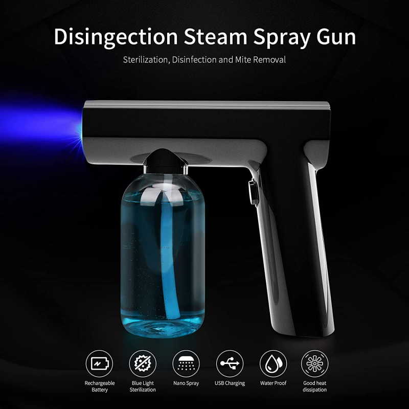 300ml Hand-held Atomizer Spray Gun Nano Mist Sprayer Santitizer Machine Cordless Electric ULV Fogger For Office Garden Sprayer